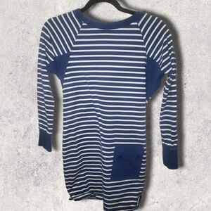 Tommy Girl blue and white striped pocket dress small Sundress